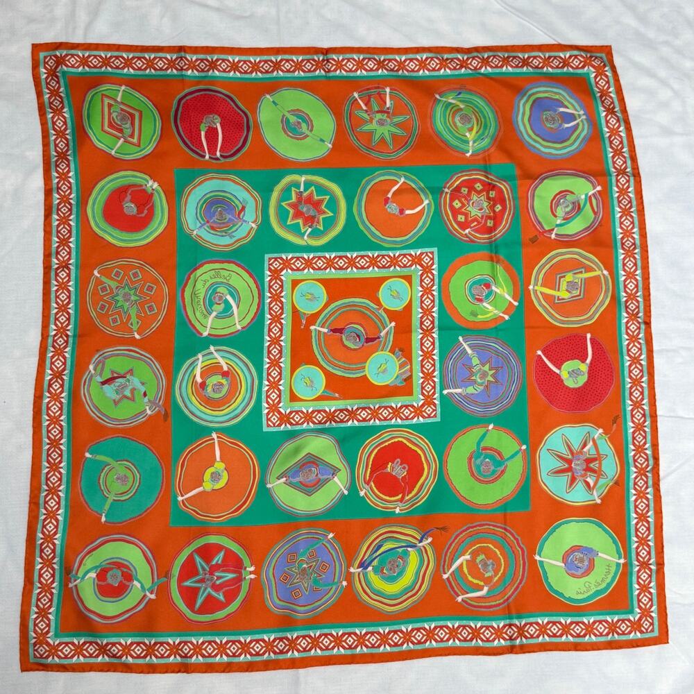 Hermès “Belle du Mexique” 90 cm Silk Scarf - Pristine with Hermes Box Circa 2007 - Picture 9 of 9